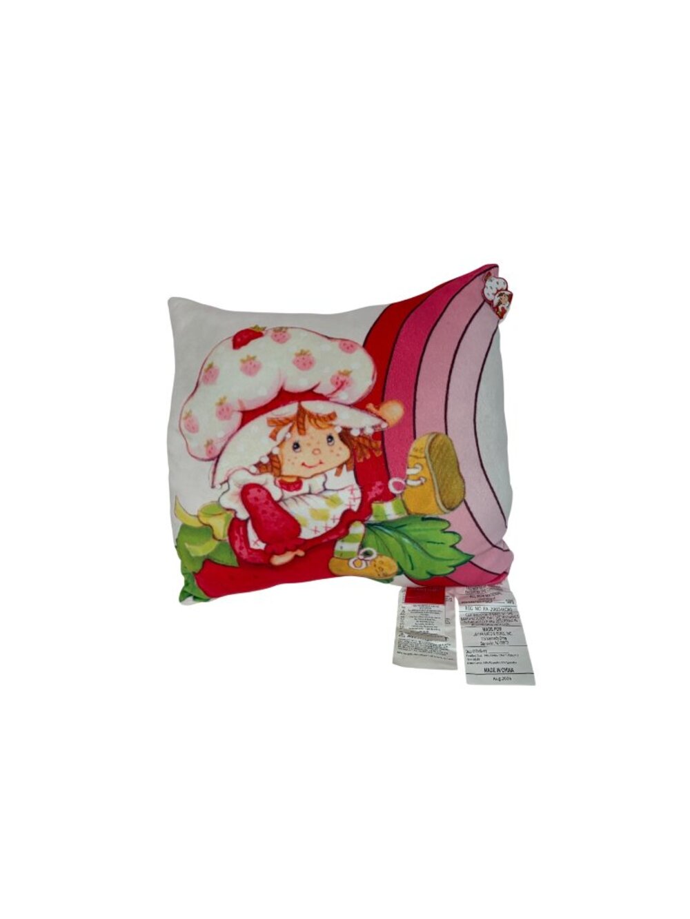 New Strawberry Shortcake Plush Pillow Pink Jay Franco 13.5 x 13 in Stuffed